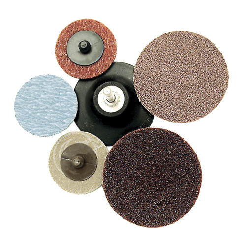 JET 502142 General Purpose Sanding Disc, 3 in Dia Disc, A36 Grit, Medium Grade, Aluminum Oxide Abrasive, Roll-On Attachment