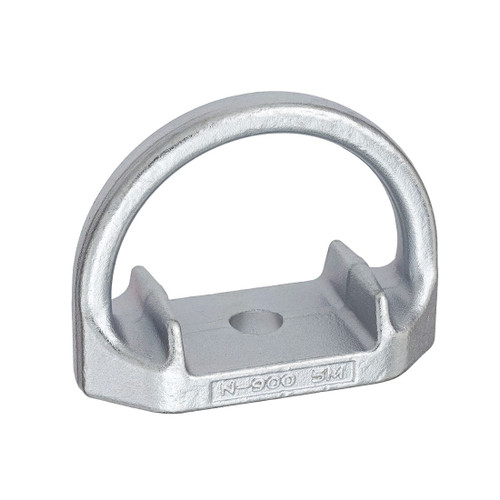 PEAKWORKS V8221113 PERMANENT ANCHORAGE CONNECTOR WITH 3/4 IN HOLE, FOR USE WITH ANCHORAGE CONNECTORS, FORGED STEEL, SILVER/BRASS