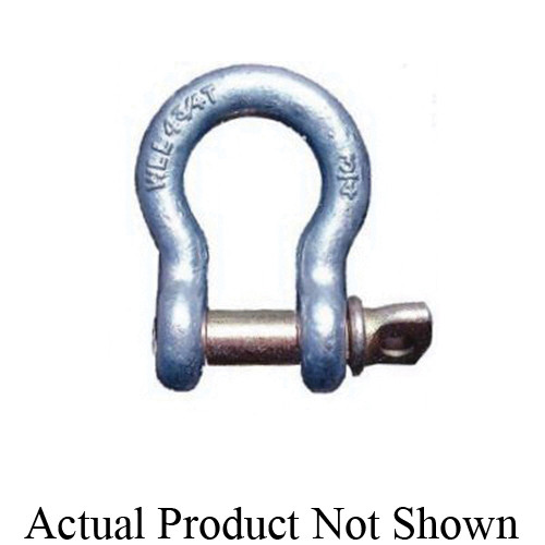 VGD 2902 0028 Golden Pin Screw Pin Anchor Shackle, 1.5 ton Load, 7/16 in, 1/2 in Dia Pin, Hot Dipped Galvanized