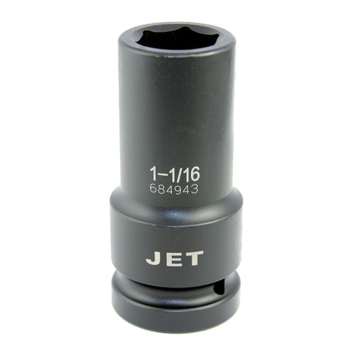 JET 684944 Budd Wheel Extra Thin Wall Impact Socket, 1 in, 1-1/8 in Deep Socket, 6 Points