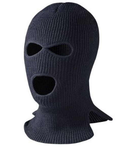 BLACK 3-HOLE BALACLAVA - O/S