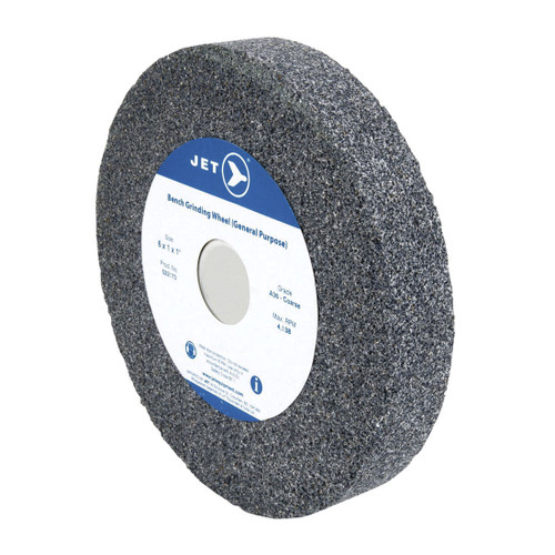 JET 522173 Straight Bench Grinding Wheel, 6 in Dia x 1 in THK, 1 in Center Hole, A36 Grit, Aluminum Oxide Abrasive