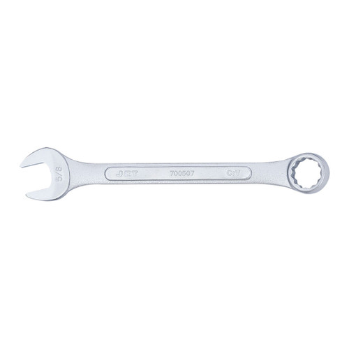 JET 700507 Raised Panel Combination Wrench, 5/8 in Wrench, Chrome Vanadium Steel, ANSI Specified