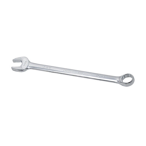 JET 700623 Long Combination Wrench, 3/8 in Wrench, 15 deg Offset, Chrome Vanadium Steel, Fully Polished Mirror, ANSI Specified