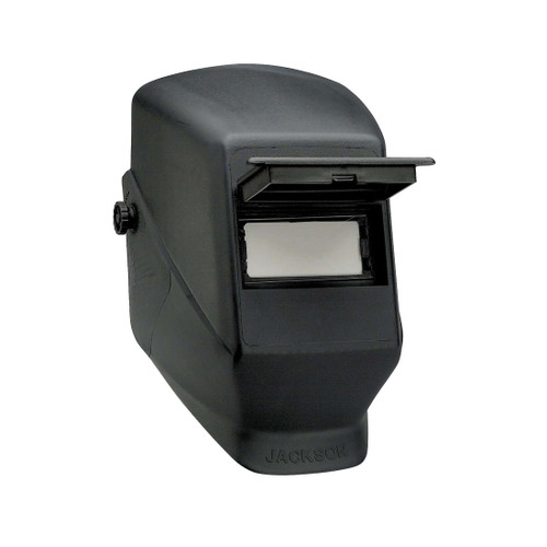 JACKSON SAFETY 14982 HSL-2 LIGHTWEIGHT UNIVERSAL SIZE LIFT FRONT PASSIVE WELDING HELMET, 10 LENS SHADE, BLACK, 2 X 4-1/4 IN VIEWING AREA, ABS/POLYCARBONATE BLEND, ANSI Z87.1, CSA CERTIFIED