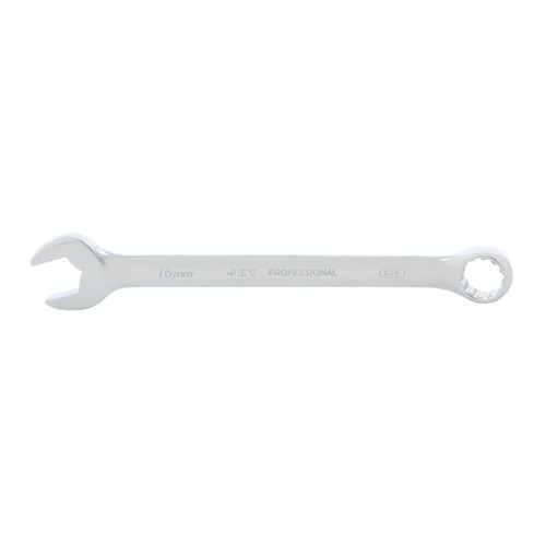 JET 700672 Long Combination Wrench, 7 mm Wrench, 15 deg Offset, Chrome Vanadium Steel, Fully Polished Mirror, ANSI Specified