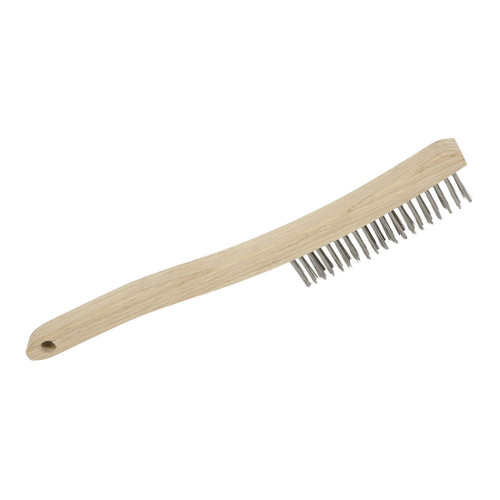 JET 551111 Hand Scratch Brush, 6 in L x 15/16 in W Brush, 13-3/4 in OAL, 1-1/8 in L Stainless Steel Trim