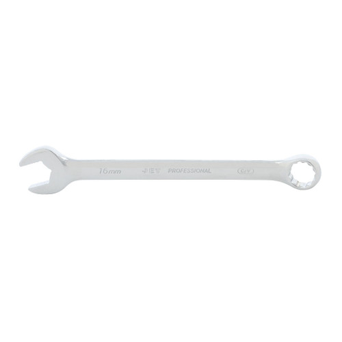 JET 700678 Long Combination Wrench, 13 mm Wrench, 15 deg Offset, Chrome Vanadium Steel, Fully Polished Mirror, ANSI Specified