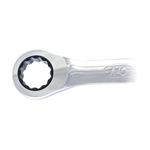 JET 701103 Non-Reversing Combination Wrench, 3/8 in Wrench, 12 Points, 6140 Chrome Vanadium Steel, Fully Polished, ANSI Specified