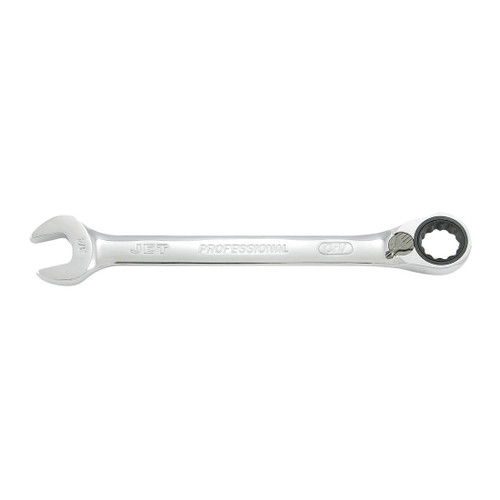 JET 701121 Reversing Combination Wrench, 1/4 in Wrench, 12 Points, 15 deg Offset, 6140 Chrome Vanadium Steel, Fully Polished, ANSI Specified