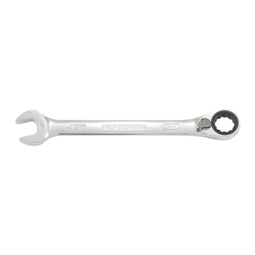 JET 701126 Reversing Combination Wrench, 9/16 in Wrench, 12 Points, 15 deg Offset, 6140 Chrome Vanadium Steel, Fully Polished, ANSI Specified