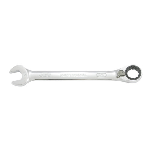 JET 701175 Reversing Combination Wrench, 10 mm Wrench, 12 Points, 15 deg Offset, 6140 Chrome Vanadium Steel, Fully Polished, ANSI Specified