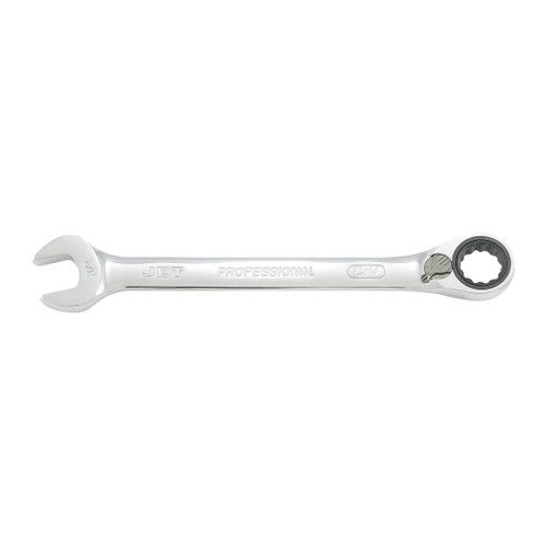 JET 701176 Reversing Combination Wrench, 11 mm Wrench, 12 Points, 15 deg Offset, 6140 Chrome Vanadium Steel, Fully Polished, ANSI Specified