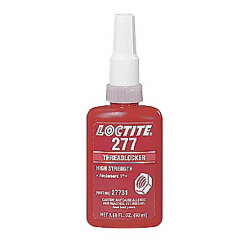 Loctite 231089 277 High Strength Large Bolt Medium Viscosity Threadlocker, 10 mL Bottle, Liquid Form, Red