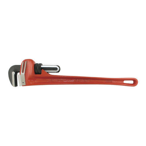 JET 710130 Super Heavy Duty Pipe Wrench, 24 in OAL, Hook and Heel Jaw, Cast Steel Handle, US Federal Government Specification GGG-651 Type II Class A, Powder Coated