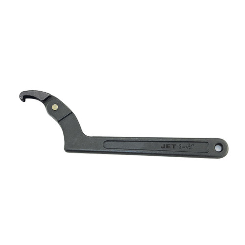 JET 710904 Adjustable Hook Spanner Wrench, 2 to 4-3/4 in Capacity, 11-1/2 in OAL, Black Oxide