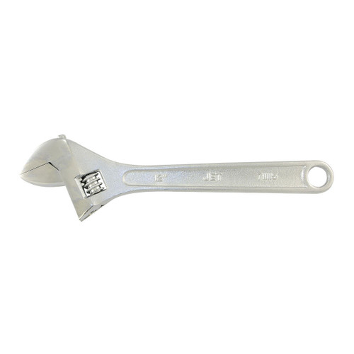 JET 711115 Standard Duty Adjustable Wrench, 1-1/2 in, 12 in OAL, Chrome Vanadium Steel