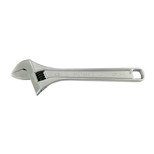 JET 711135 Professional Super Heavy Duty Adjustable Wrench, 1-1/2 in, 12 in OAL, Chrome Vanadium Steel Body, ANSI Specified, Canadian Government Specification CDA 39-GP-13A, US Government Federal Specification GGG-W-631B, Chrome Vanadium Steel