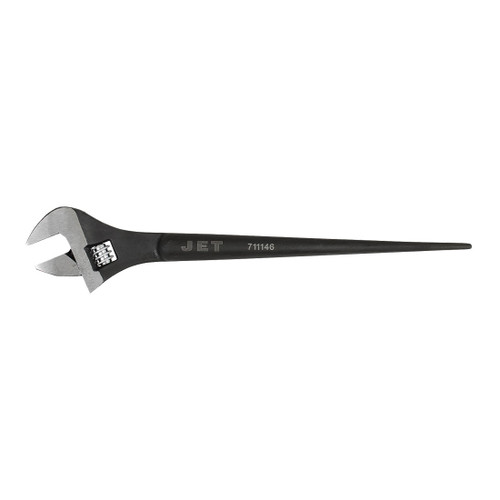 JET 711146 Construction Adjustable Wrench, 1-5/8 in, Black Oxide, 15-3/4 in OAL, US Government Federal Specification GGG-W-636E, Drop Forged Steel