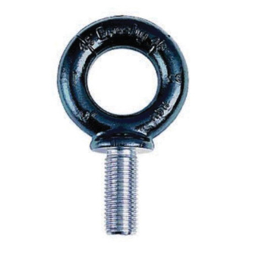 Crosby 9900208 S-279 Full Threaded Machinery Shoulder Eye Bolt, 3/8-16, 1.27 in L Shank, Forged Steel