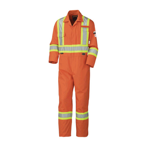 PIONEER V2520250-42 Safety Coverall, Womens, SZ 42, Orange, Cotton