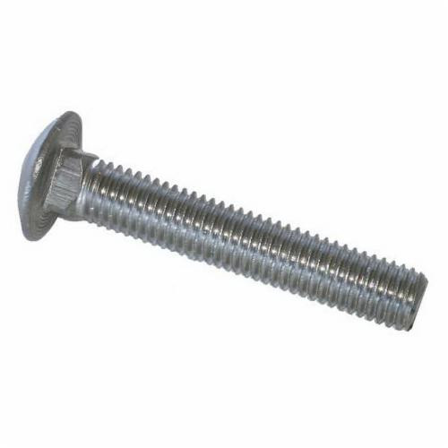 BBI 488020 Fully Threaded Carriage Bolt, 1/4-20, 1 in L Under Head, Low Carbon Steel, A Grade, Plain