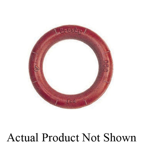 Crosby 1013842 S-643 Weldless Ring, 1-1/8 x 6 in Trade, 10400 lb Load, Forged Carbon Steel, Self-Colored