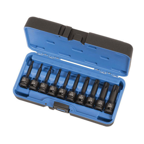 JET 610326 Socket Set, 1/2 in Drive, 10 Pieces, Included Socket Size: T25,T27, T30, T40, T45, T50, T55, T60, T70, T80, Blow Molded Case Container