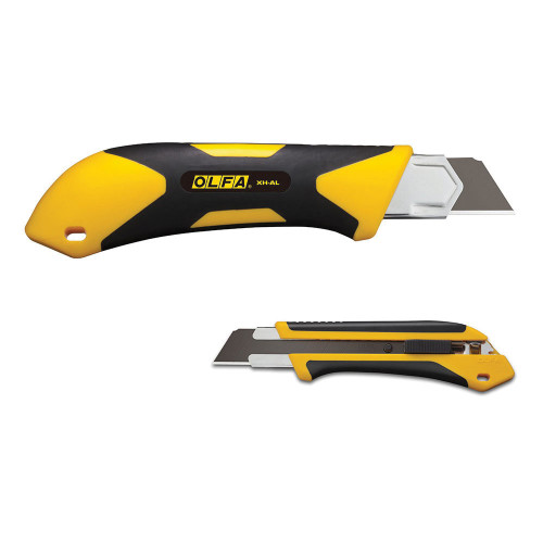 OLFA XH-AL Extra Heavy Duty Utility Knife, 1 in W Ultra Sharp/Snap-Off Blade, Auto-Lock, Carbon Steel Blade, 1 Blades Included, 7-3/8 in OAL