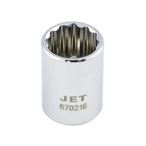 JET 670208 Socket, 1/4 in, 1/4 in Regular Socket, 12 Points