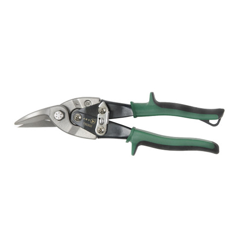 JET 735302 Traditional Super Heavy Duty Aviation Snip, 16 ga Copper, 18 ga Cold Rolled Steel, 21 ga Hard Steel, 22 ga 304 Stainless Steel Cutting, 1-3/8 in L of Cut, Drop Forged Chrome Molybdenum Steel Blade, Thermoplastic Rubber Handle