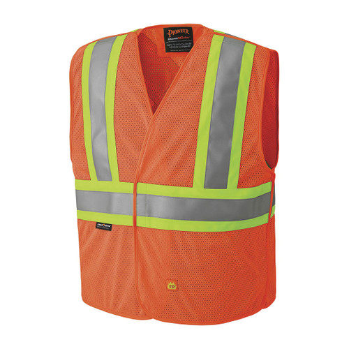 HI-VIZ ORANGE FLAME RESISTANT SAFETY VEST - 2/3XL