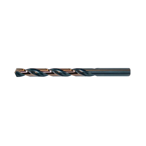 DRILLCO 400E111 HEAVY DUTY JOBBER LENGTH DRILL BIT, 11/64 IN DRILL - FRACTION, 0.1719 IN DRILL - DECIMAL INCH, 135 DEG POINT, HSS, BLACK/GOLD