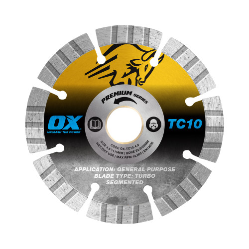 TRADE GENERAL PURPOSE 4.5" DIAMOND BLADE, FOROX-TC10-4.5