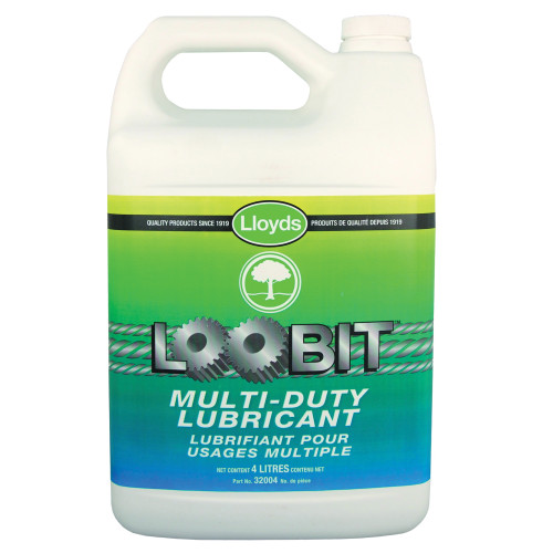 Lloyd Laboratories Loobit 32004 Multi-Purpose Lubricant and Wire Rope Dressing, 4 L Jug, Liquid Form, Green, 0.8548