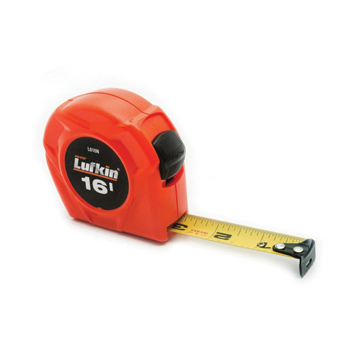 CRESCENT Lufkin L616N L600 Tape Measure, 16 ft L x 3/4 in W Blade, Steel Blade, 1/16 in Graduation