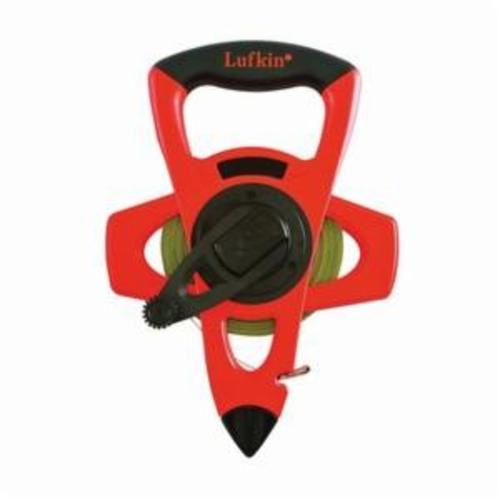 CRESCENT Lufkin PS1809DN Pro Series Tape Measure, 300 ft L x 1/2 in W Blade, Steel Blade, Graduated Feet to 1/10ths and 1/100ths, Numbered with Feet in Red and 1/10ths of Feet in Black Graduation