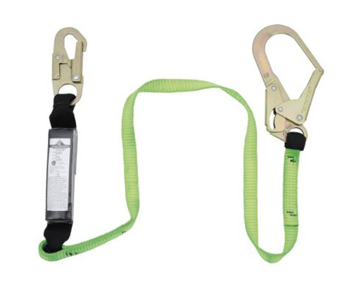 SHOCK ABSORBING LANYARD - SP - SINGLE LEG - SNAP & FORM HOOKS - 4' (1.2 M) - 110 – 220 LB CAPACITY