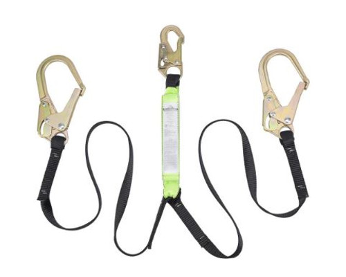 SHOCK ABSORBING LANYARD - SP - TWIN LEG - SNAP & FORM HOOKS - 6' (1.8 M) - 200 - 350 LB CAPACITY