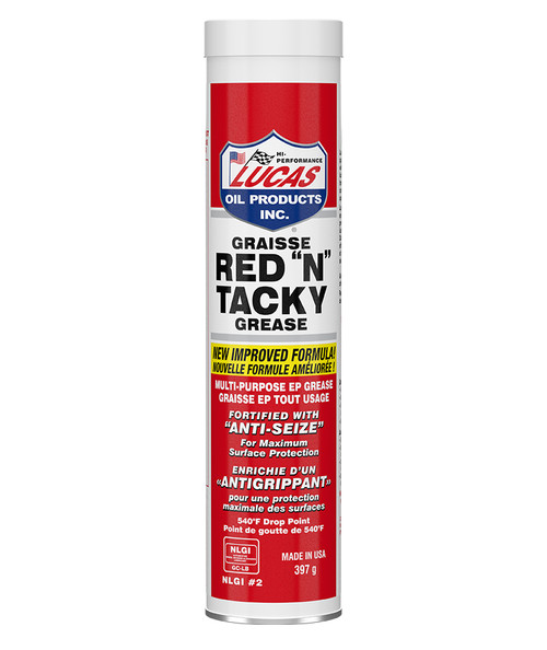 LUCAS RED N TACKY GREASE 14OZ/397GR CARTRIDGE