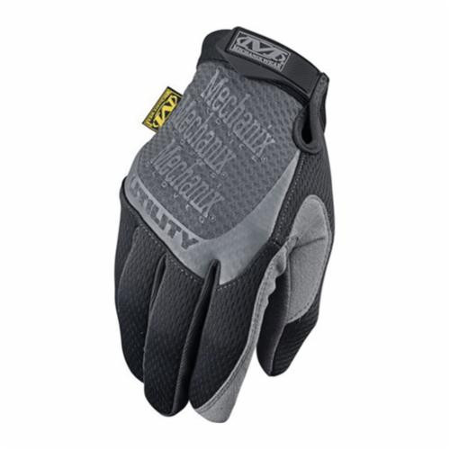 Mechanix Wear H15-05-008 H15 General Purpose Gloves, Utility, Full Finger/Seamless Style, SZ 8/S, Synthetic Leather Palm, Clarino Dura-Fit Synthetic Leather/Formfitting TrekDry/Spandex/Thermoplastic Rubber, Black, Elastic Cuff, Tricot Lining