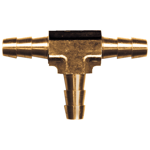 Fairview 123-6 Union Tee, 3/8 in Nominal, Hose Barb End Style, Brass, Import