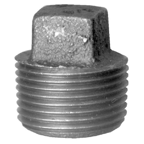 Fairview BI-109-K Square Head Pipe Plug, 1-1/2 in Nominal, MNPT End Style, Class 150, Iron, Import