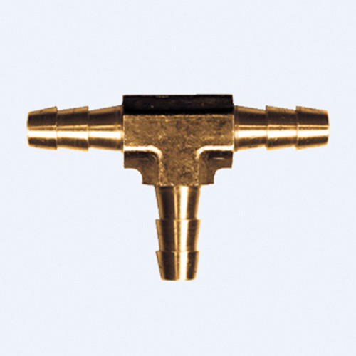Fairview 123-5 Union Tee, 5/16 in Nominal, Hose Barb End Style, Brass