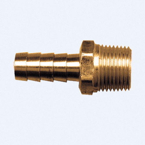 Fairview 125-5B Reducing Coupler, 5/16 x 1/4 in Nominal, Hose Barb x Male Pipe End Style, Brass