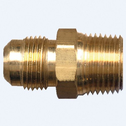 Fairview 48-6B 40 Series Pipe Connector, 3/8 x 1/4 in Nominal, SAE Flare x Male Pipe, Brass