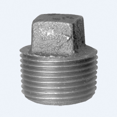 Fairview BI-109-A Square Head Plug, 1/8 in Nominal, Male IPS End Style, Malleable Iron, Black Oxide