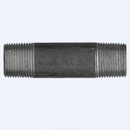 Fairview BI-113-D4 Long Pipe Nipple, 1/2 in Nominal, Male IPS End Style, 4 in L, Steel, Black Oxide, SCH 40/STD