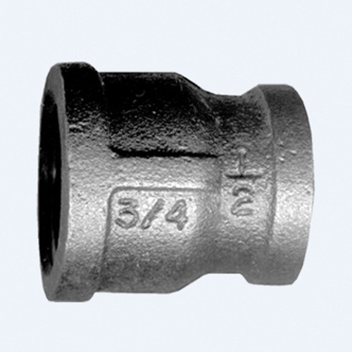 Fairview BI-119-ED Reducing Coupler, 3/4 x 1/2 in Nominal, Female IPS End Style, Malleable Iron, Black Oxide