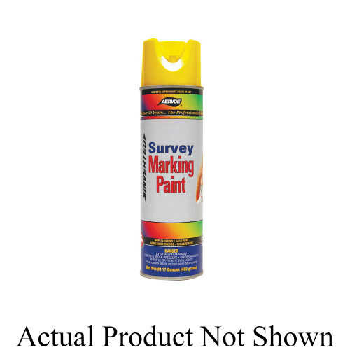 Aervoe 206 Inverted Solvent Based Survey Marking Paint, 20 oz Container, Aerosol Form, Black, 740 linear ft/can Coverage, 8 hr Curing